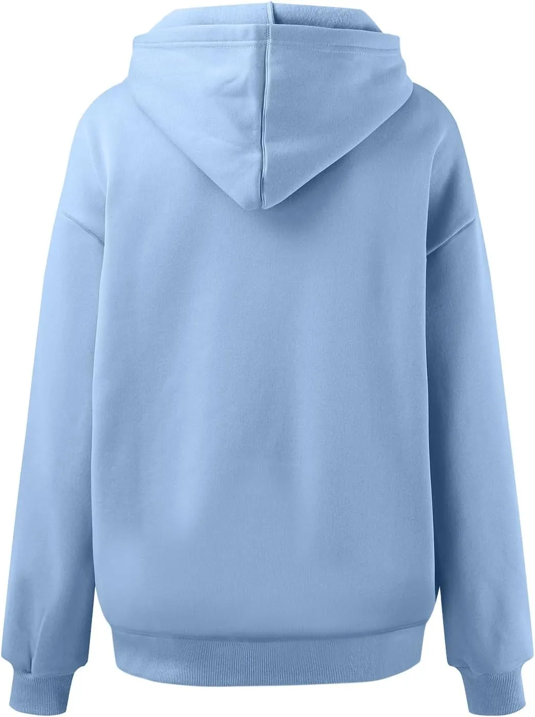 Womens Hoodie Pullover Casual Plain Basic Sweatshirt with Hood Solid Color Oversized Long Sleeve Hoodies