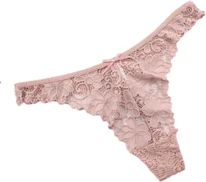 Women's Lace Brief Underwear High Waisted Breathable Seamless Cheeky Thong Panty