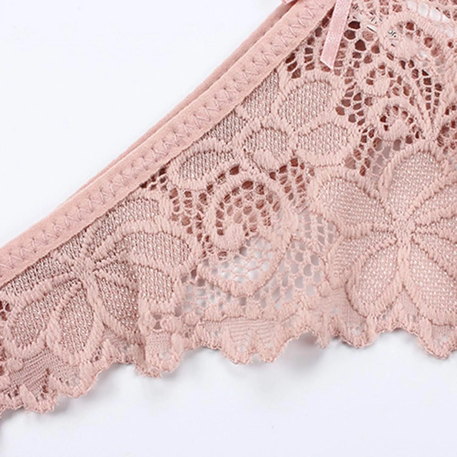 Women's Lace Brief Underwear High Waisted Breathable Seamless Cheeky Thong Panty