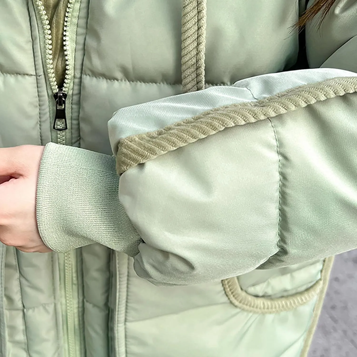 Women's Long Winter Down Coats Plus Size Zip Up Padded Trench Jackets Full Length Quilted Puffer Jackets With Pockets