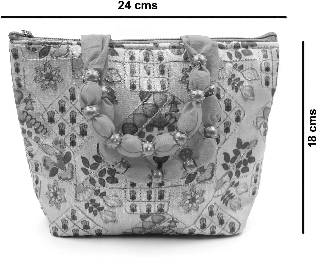 Womens Luxury Embroidery Handbag Handmade Satin Bags for Wedding Party Fancy Purse with Top Handle