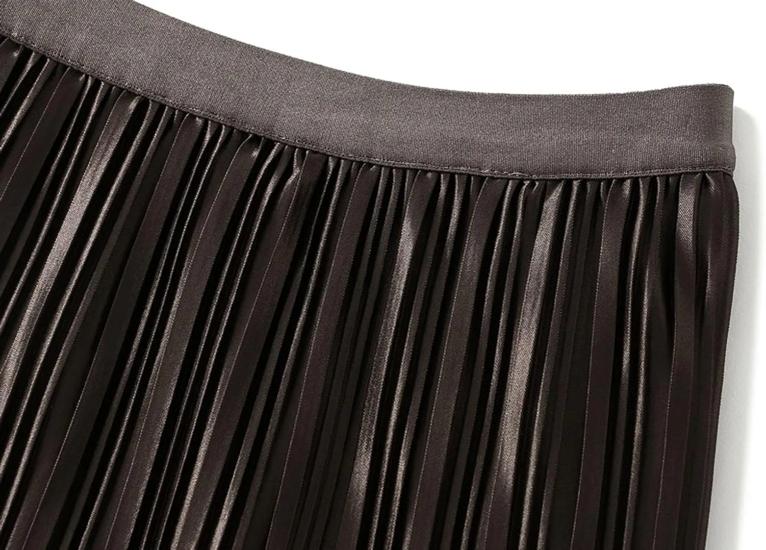 Women's Ombre Pleated Midi Skirt Elegant Gradient Tulle Skirts Elastic High Waist Flowy Skirt Summer Casual Skirts
