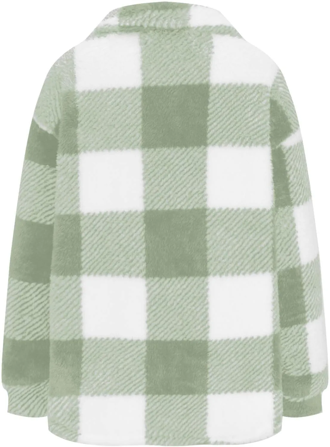 Womens Oversiezd Flannel Fleece Jackets Lightweight Trendy Color Block Plaid Coats Comfortable Loose Casual Outwears