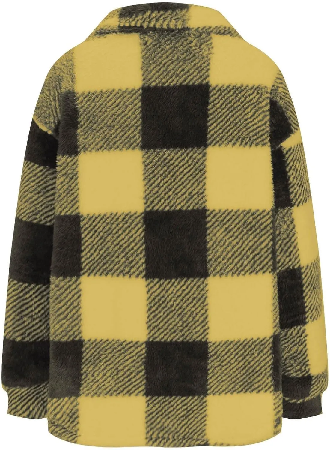 Womens Oversiezd Flannel Fleece Jackets Lightweight Trendy Color Block Plaid Coats Comfortable Loose Casual Outwears