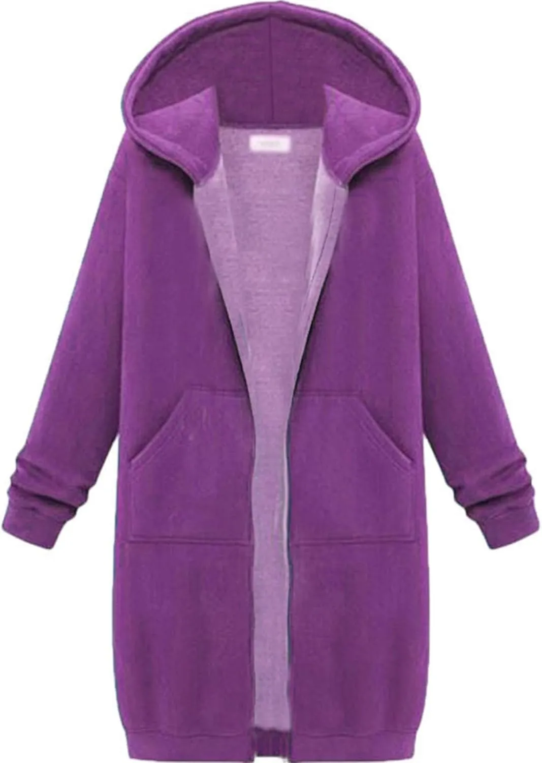 Womens Oversized Zip Up Long Hoodies Casual Long Sleeve Solid Color Sweatshirts Fall Trendy Loose Jacket with Pockets