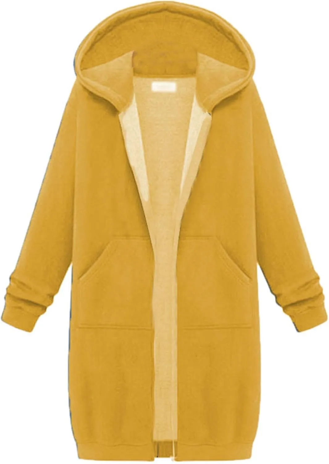 Womens Oversized Zip Up Long Hoodies Casual Long Sleeve Solid Color Sweatshirts Fall Trendy Loose Jacket with Pockets