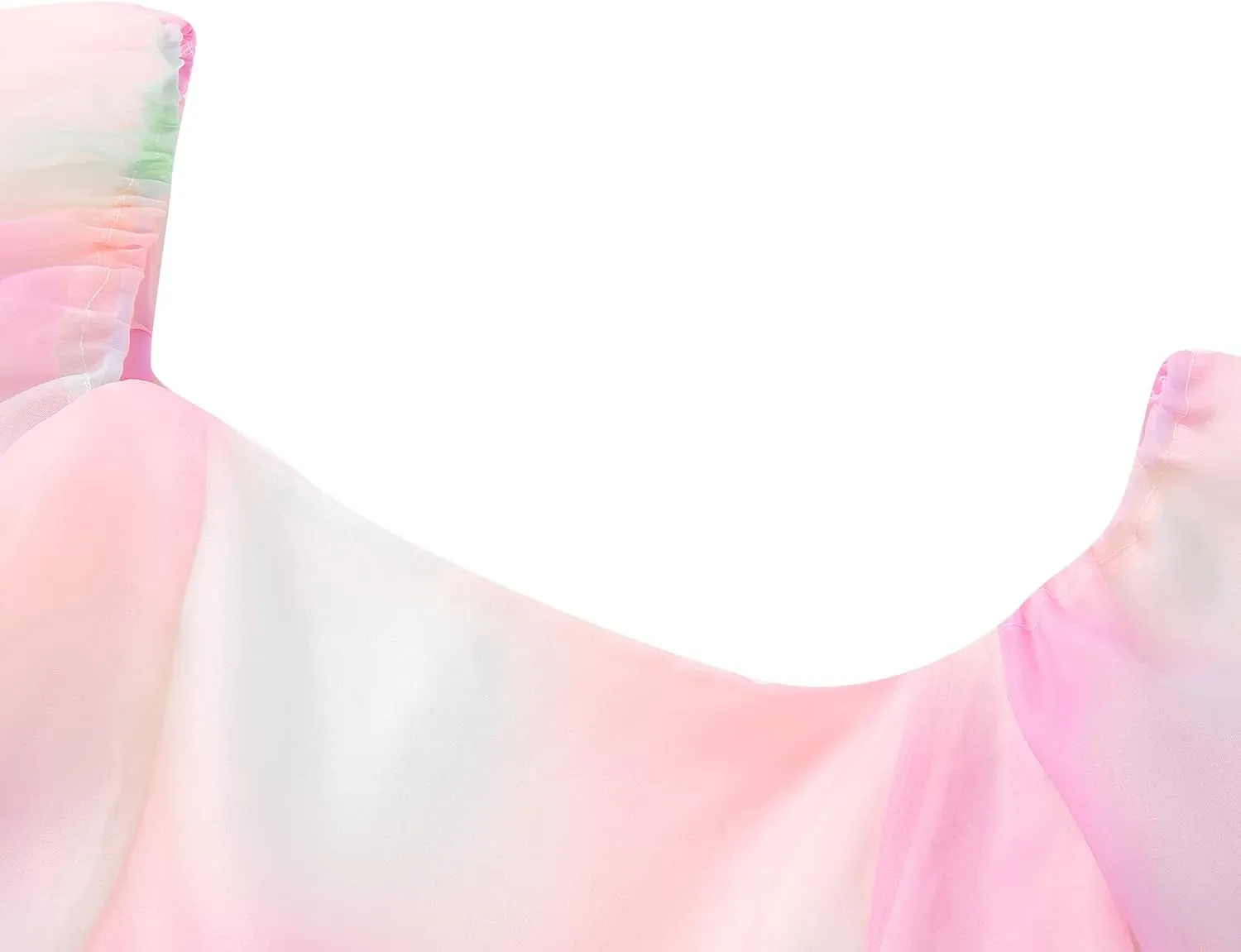 Womens Puff Sleeve Square Neck Puffy Dress Babydoll Mesh Mini Dress High Rise Flare Organza Party Dress