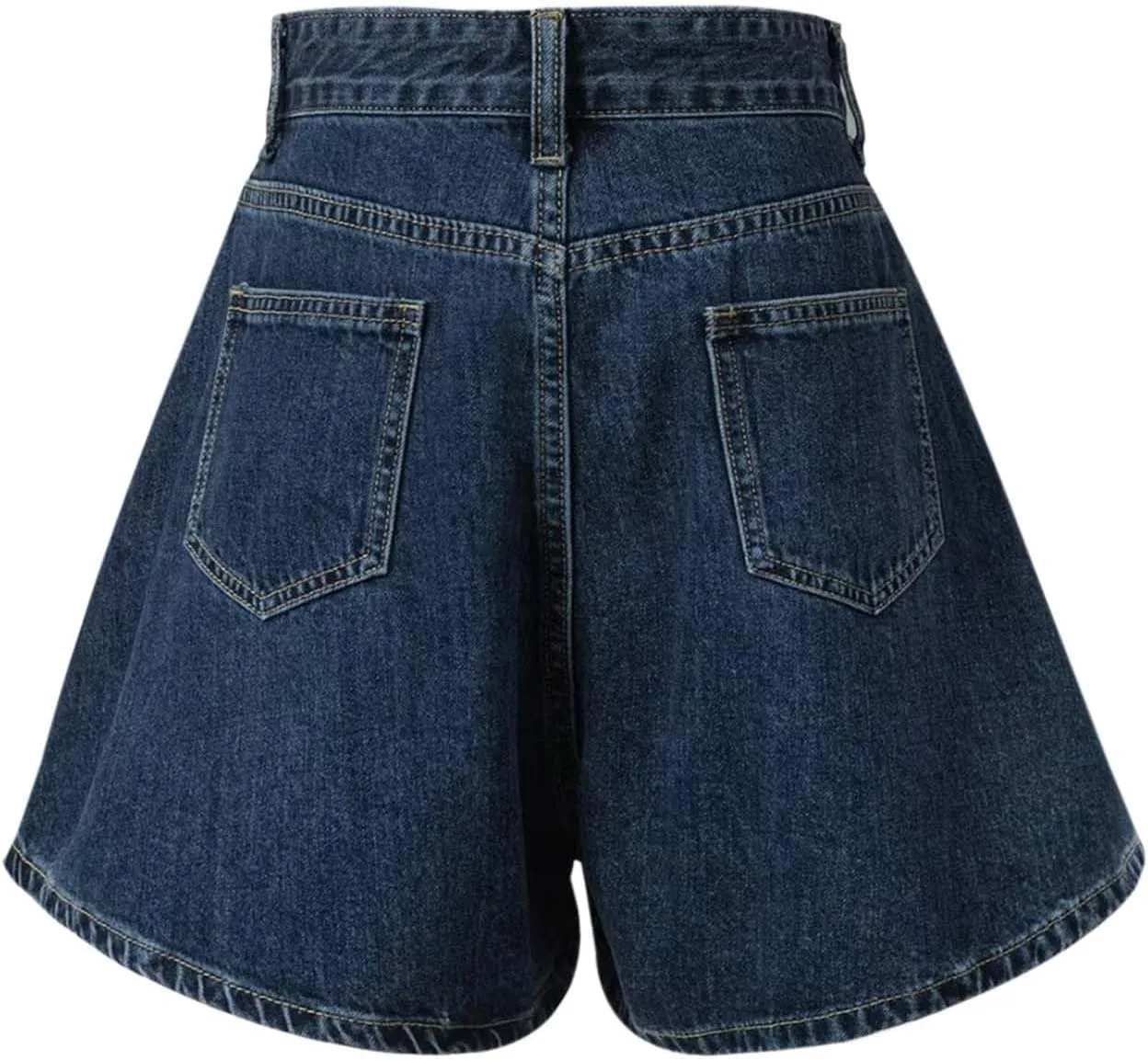Womens Skirts High Waist Wide Leg Denim Shorts with A-Line Cut, Flattering and Comfortable for Daily Wear or Summer