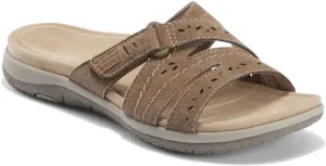 Women's Slide Sandals Summer Walking Slippers with Arch Support Open Toe Orthopedic Flat Sandals Comfortable Lightweight Beach Slippers