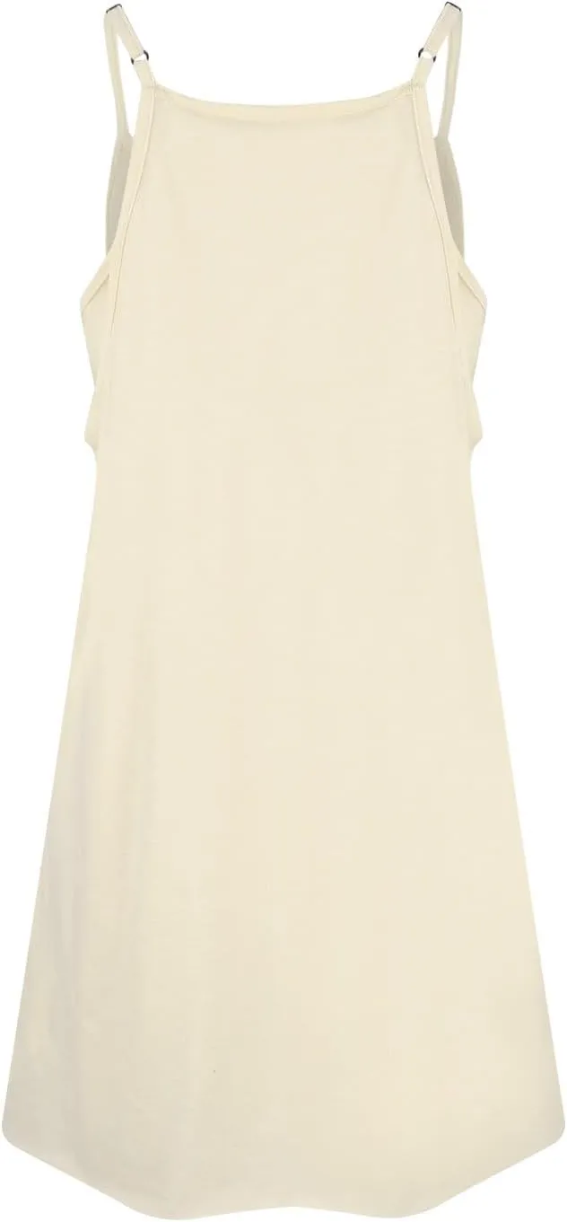 Womens Tennis Dress Workout Mini Dress with Shorts Romper Sleeveless Spaghetti Straps Golf Athletic Dresses