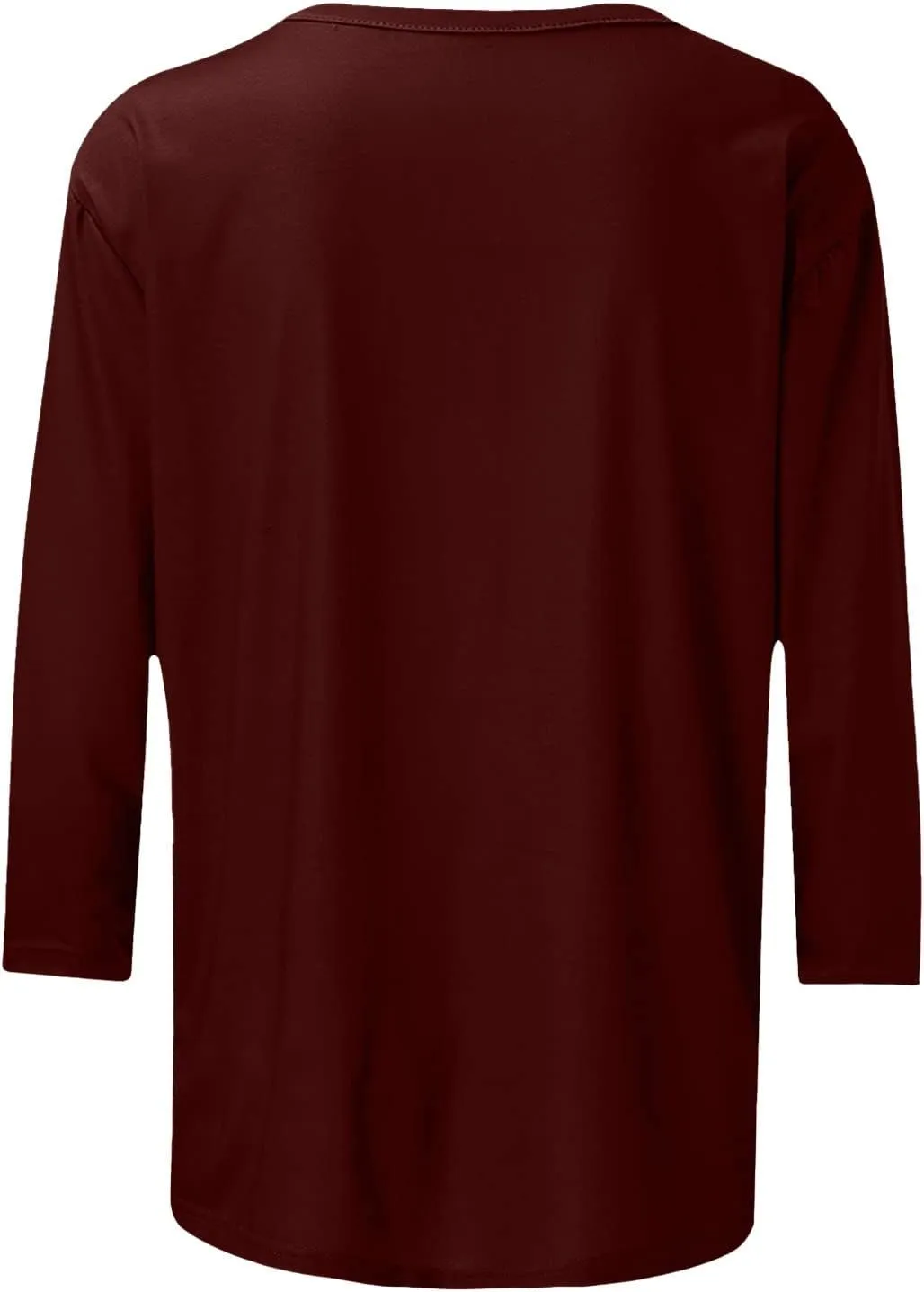 Womens Tops 3/4 Sleeve Shirts Crew Neck Loose Casual Dressy Blouses Floral Fashion Print Tshirts Plain Basic Cute Tees