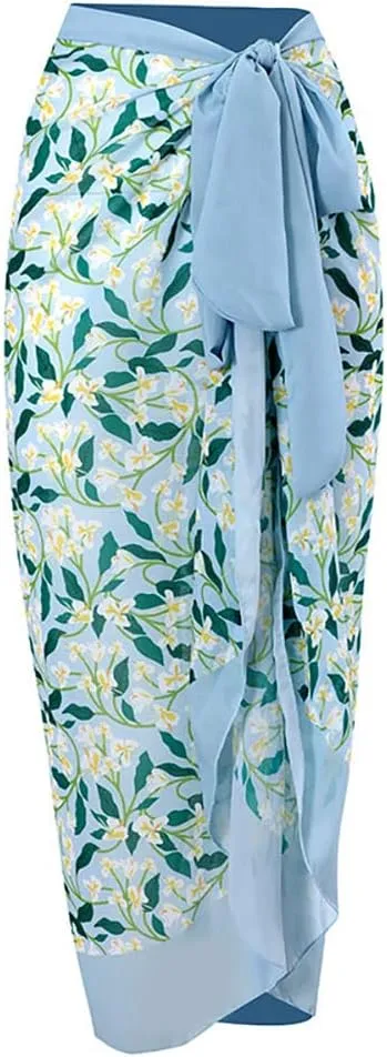 Women's Vintage Floral Print One Piece Swimsuit Ruffle Backless Swimming Suits with Movable Chest Pads