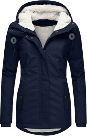 Women's Winter Coats Plus Size Warm Sherpa Lined Quilted Jackets Hooded Long Puffer Parkas Thicken Jacket with Pocket