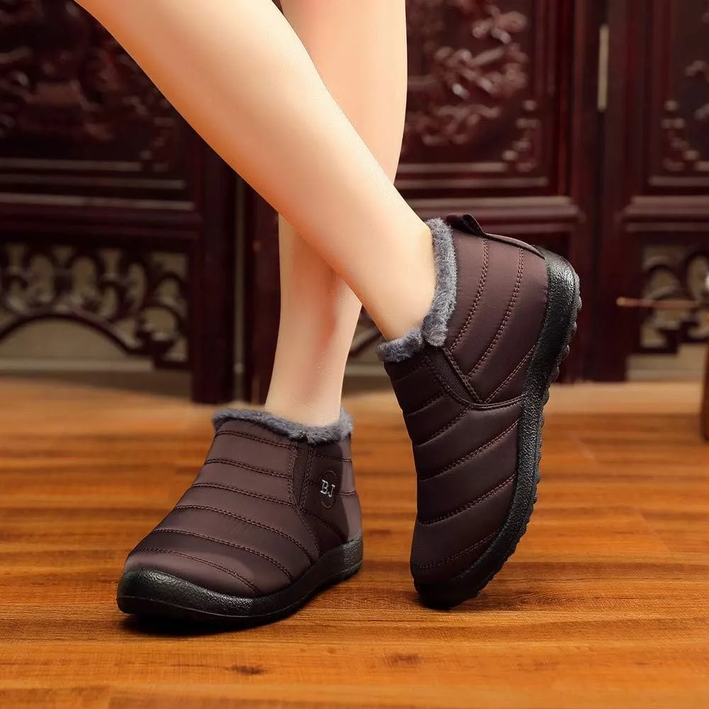 Womens Winter Snow Boots Waterproof Women's Winter Boots Waterproof Waterproof Snow Boots Women Wide Width Warm Slipper Boots for Women Outdoor Winter Women Boot 9 Extra Wide
