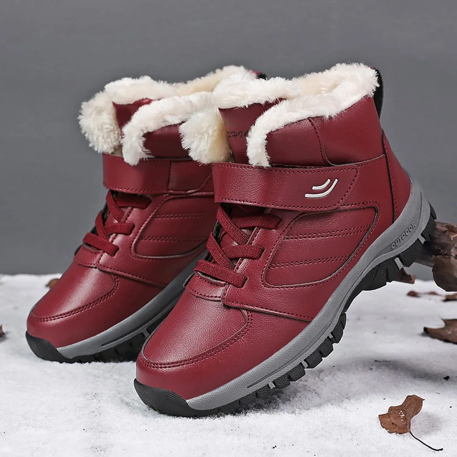Womens Winter Snow Boots Wide Width Women Snow Boots Tall Women Winter Boots Slip on 8.5 Winter Dress Boots for Women Low Heel Botas Para Trabajo De Invierno Mujeres