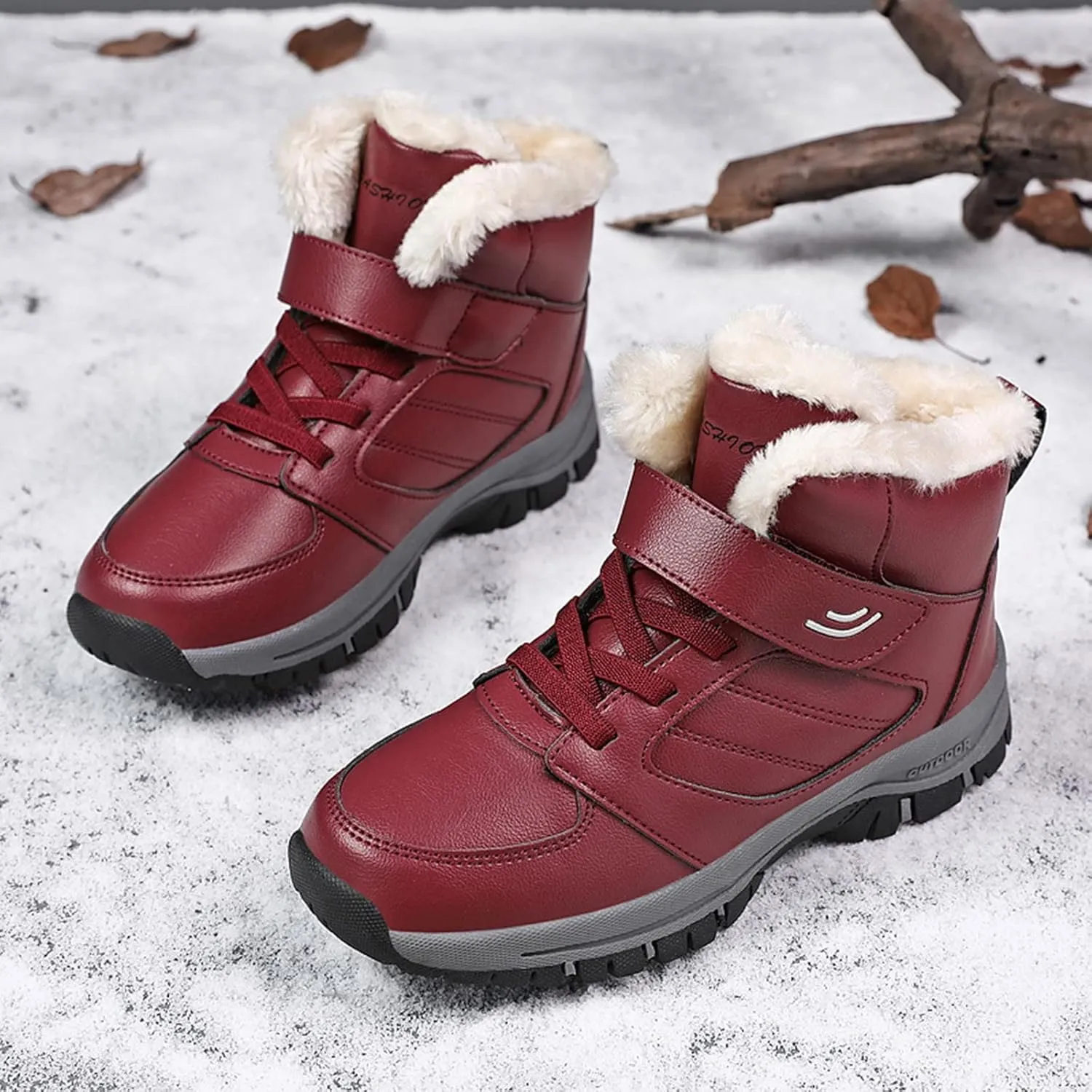 Womens Winter Snow Boots Wide Width Women Snow Boots Tall Women Winter Boots Slip on 8.5 Winter Dress Boots for Women Low Heel Botas Para Trabajo De Invierno Mujeres