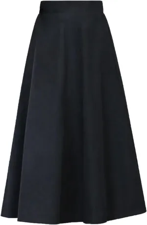 Womens Winter Vintage High Elastic Waist A Line Pleated Wool Midi Skirt Lady Skirt Plus Size Skirts for Women