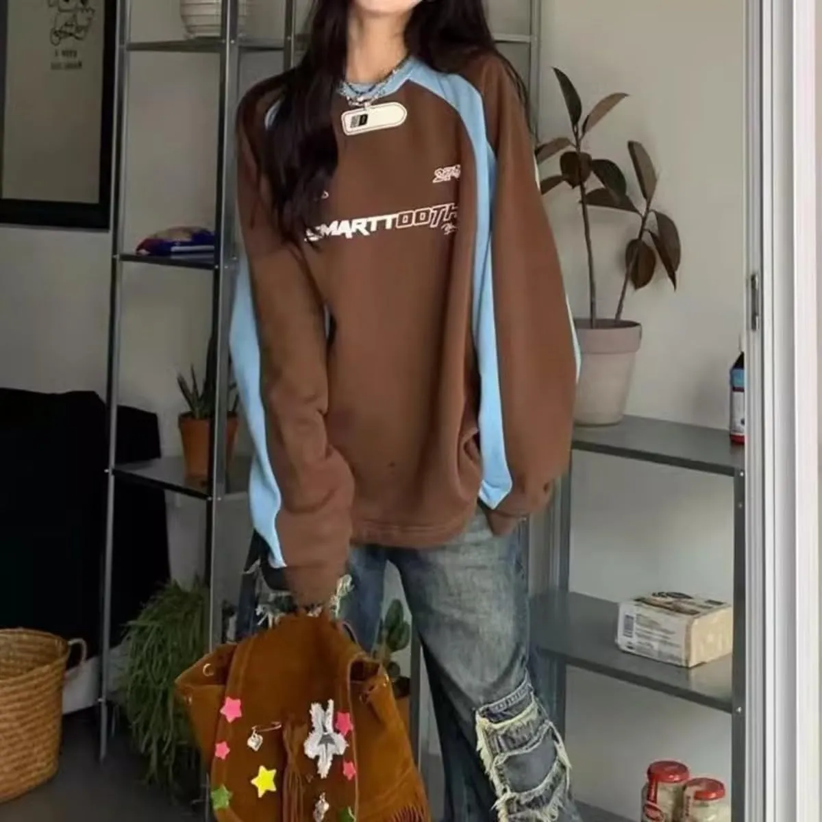 Y2K Unisex Oversized Graphic Sweatshirts for Women Loose Fit - Print Hoodies for Men