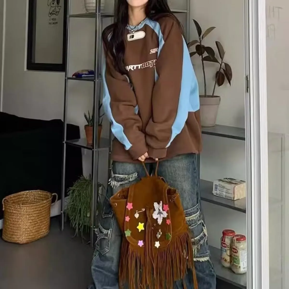 Y2K Unisex Oversized Graphic Sweatshirts for Women Loose Fit - Print Hoodies for Men