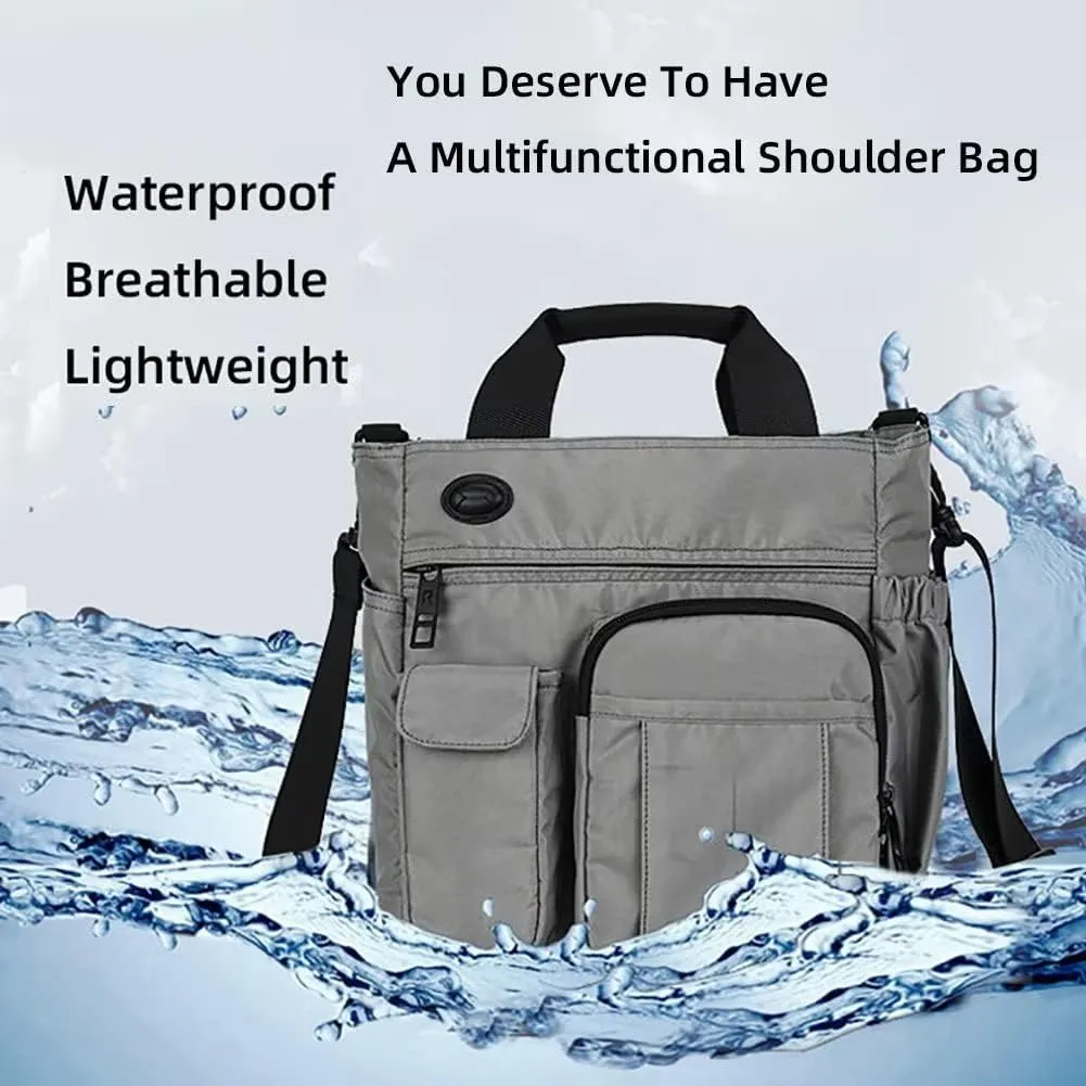 Yohora Crossbody Bag for Men Waterproof Shoulder Bag Large Laptop Satchel Business Briefcases Multi-Pocket Messenger Bag
