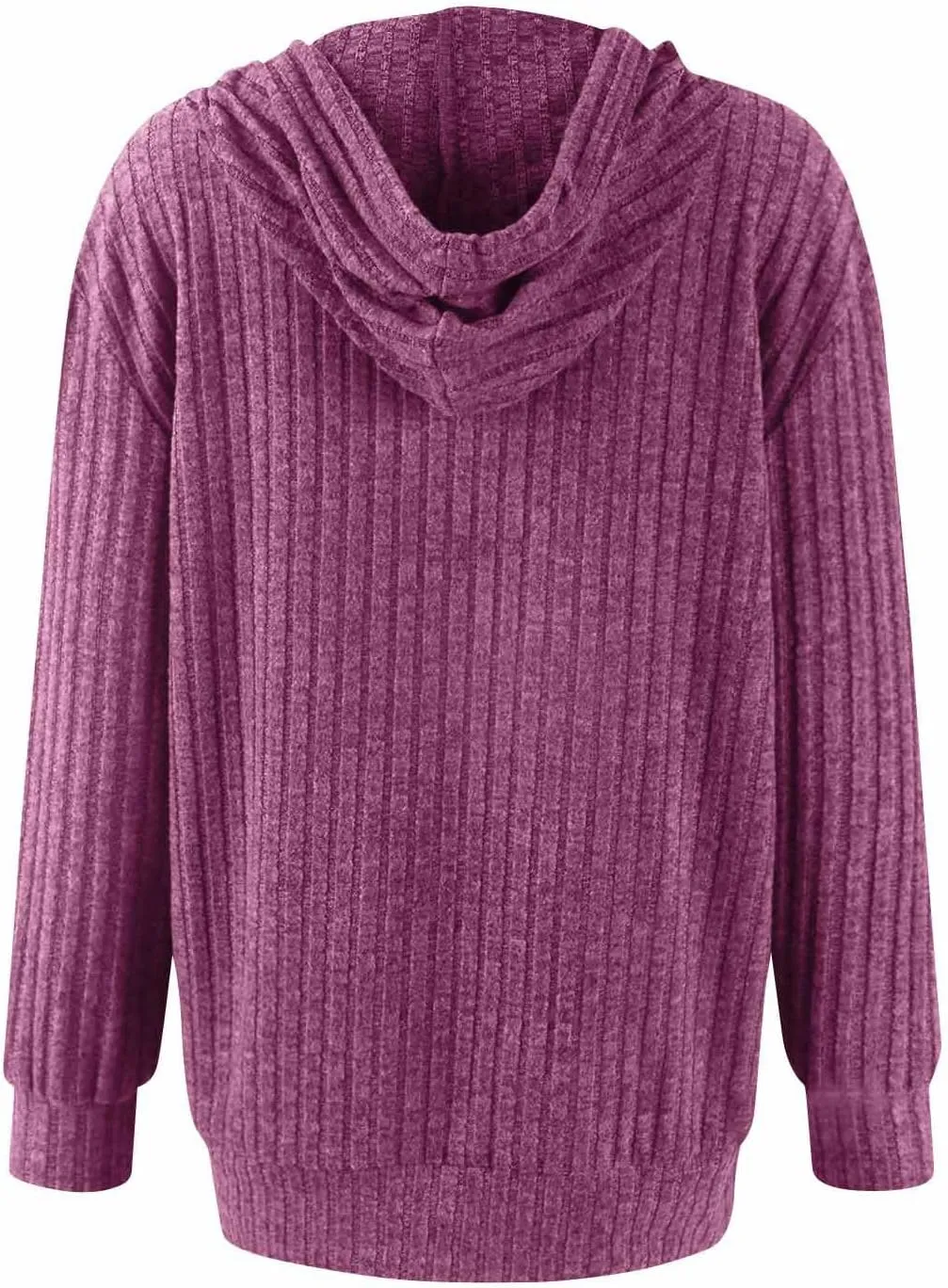 Zip Up Hoodies For Women Drawstring Lightweight Open Cardigan Jacket Fall Comfy Fuzzy Oversized Sweatshirt w/Pockets